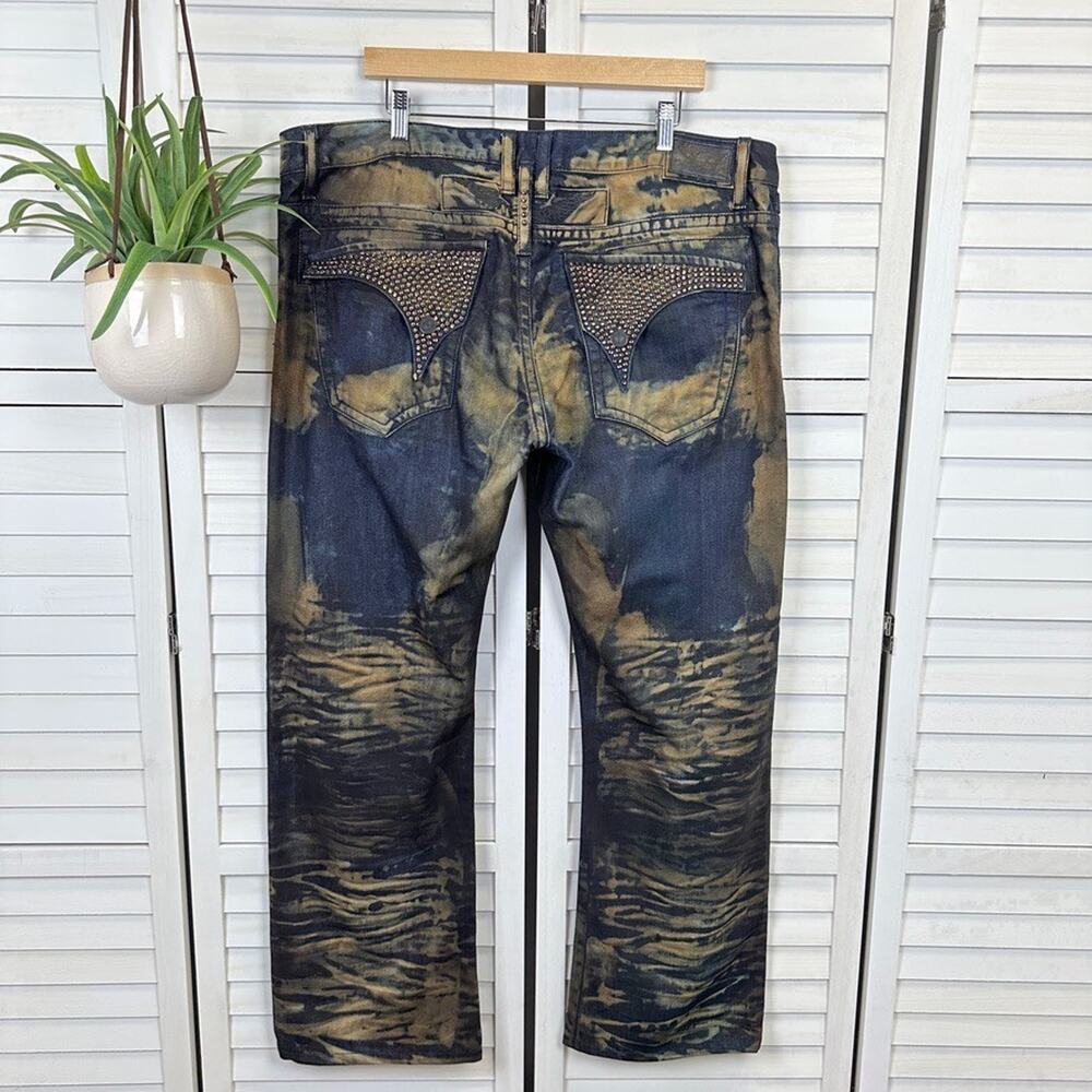 Robin's Jean Style D5696 Long Flap‎ Gold Coated Crystal Embellished Size 40x31